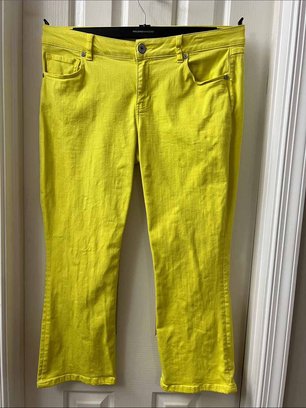 CAbi Bright Yellow Cropped Jeans